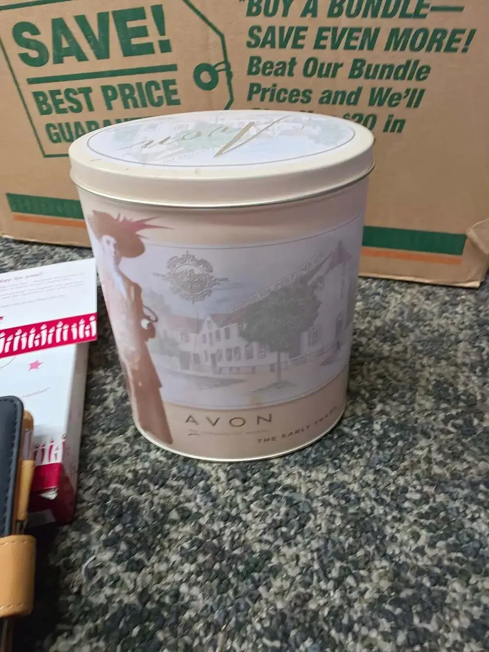 Avon Ceramic Paper Bag Vase 100 Years Beauty